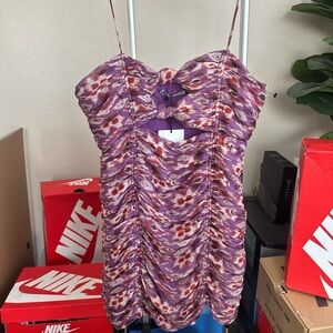 Zara Multicolor Ruched Dress